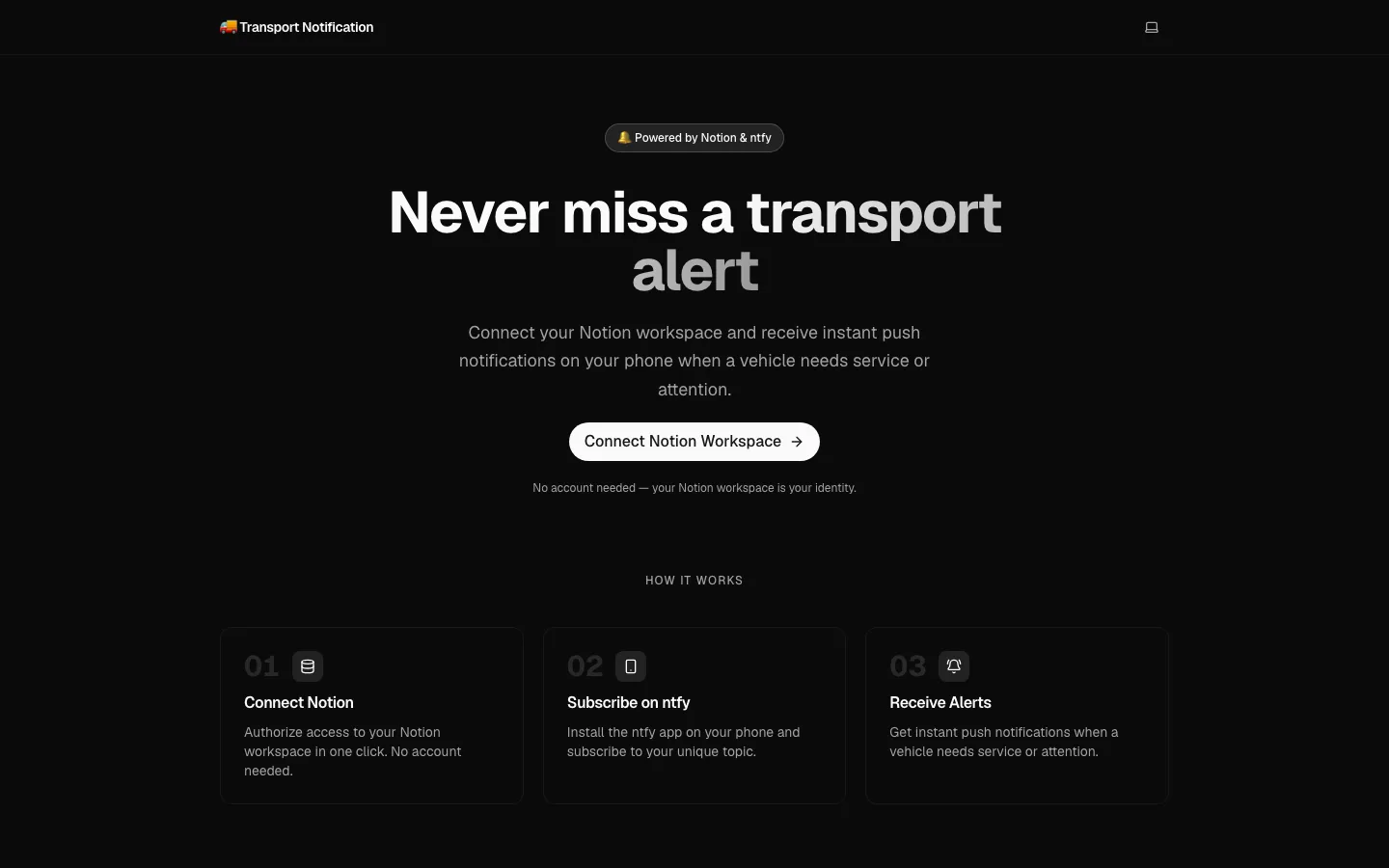 Transport Notification